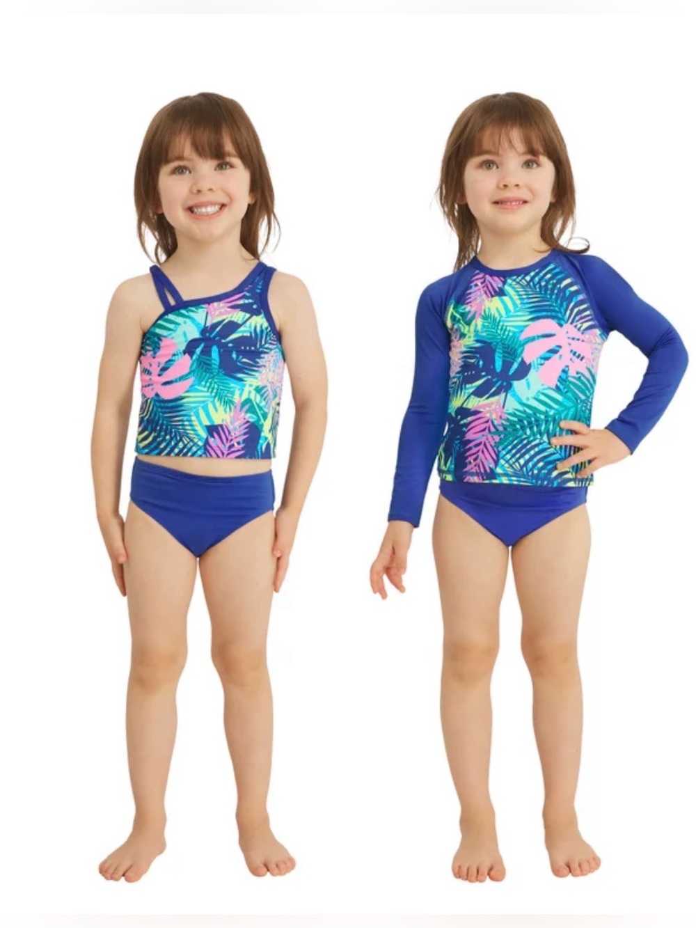 NWT Lands' End Girls' Three-Piece Swim Set size 6